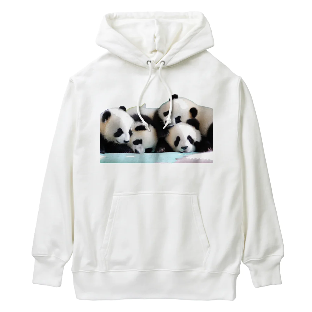 終わらない夢🌈のコロコロ可愛い子パンダ🐼💞 Heavyweight Hoodie