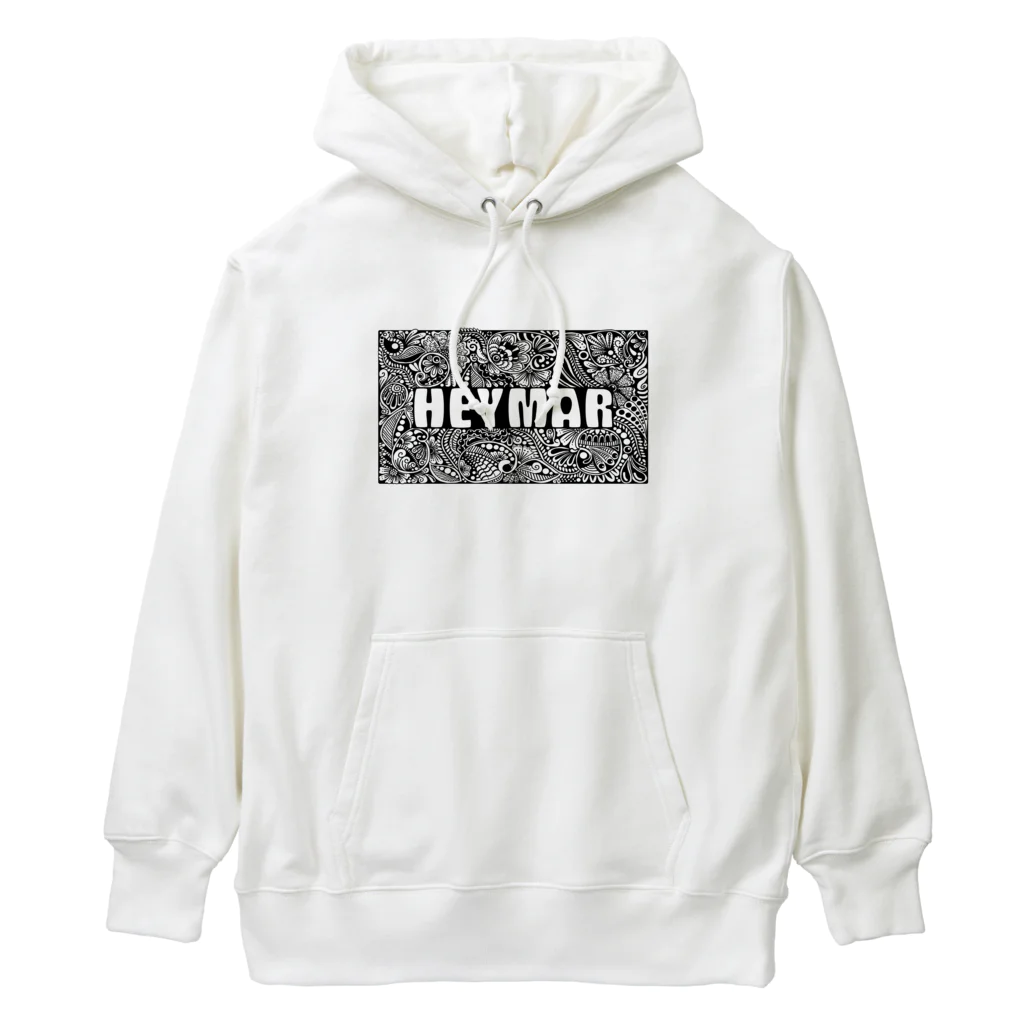 heymar の HEYMARロゴ　黒 Heavyweight Hoodie