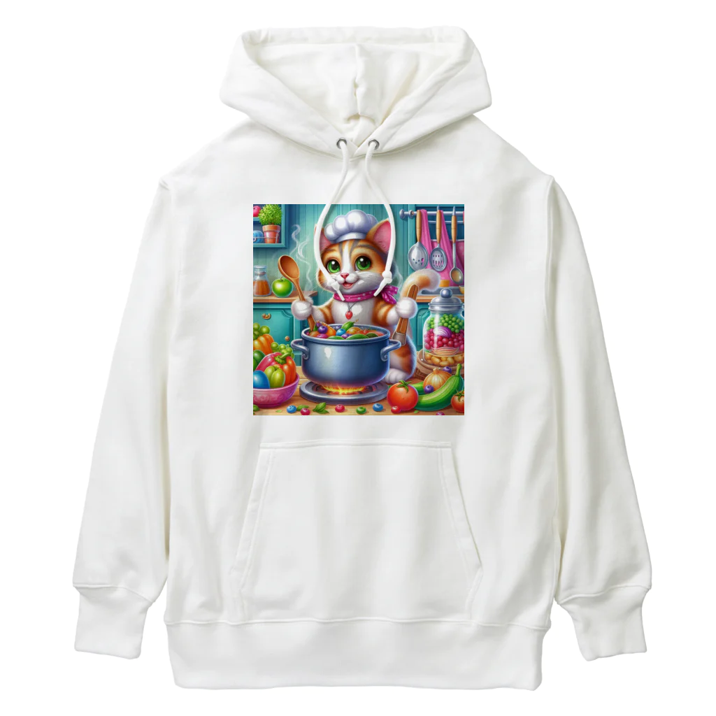 ニャーちゃんショップのクッキングキャット Heavyweight Hoodie