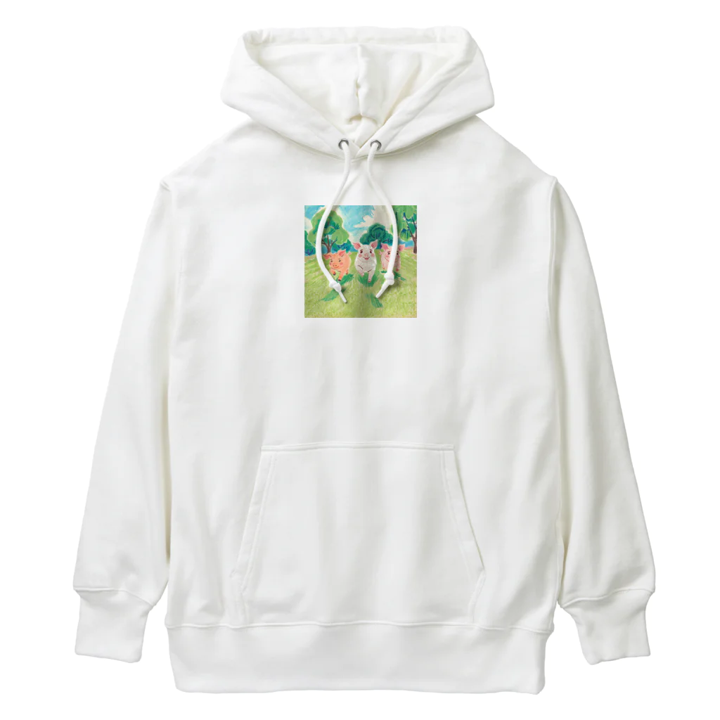 良太郎の3匹のぶぅちゃん Heavyweight Hoodie