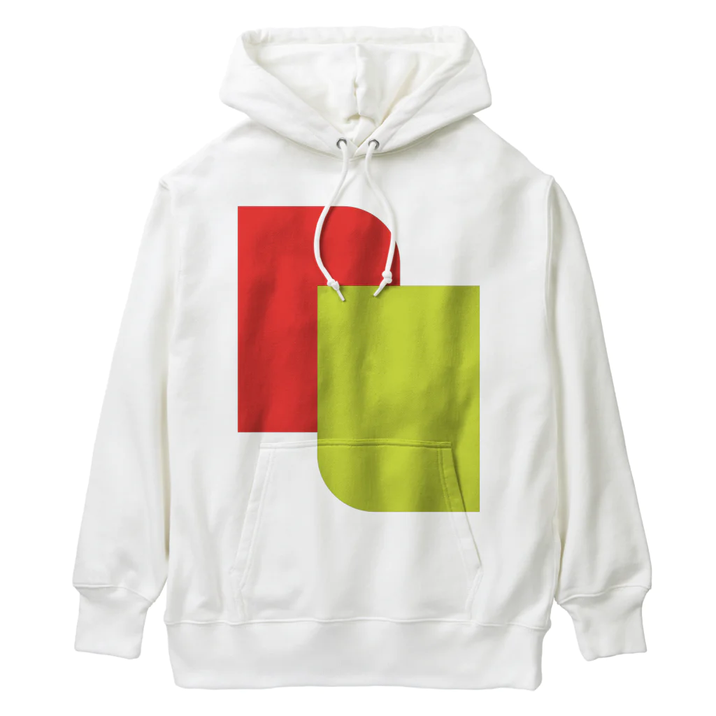 minimaltのミニマリズムデザインな気分　モダン赤と黄 Heavyweight Hoodie