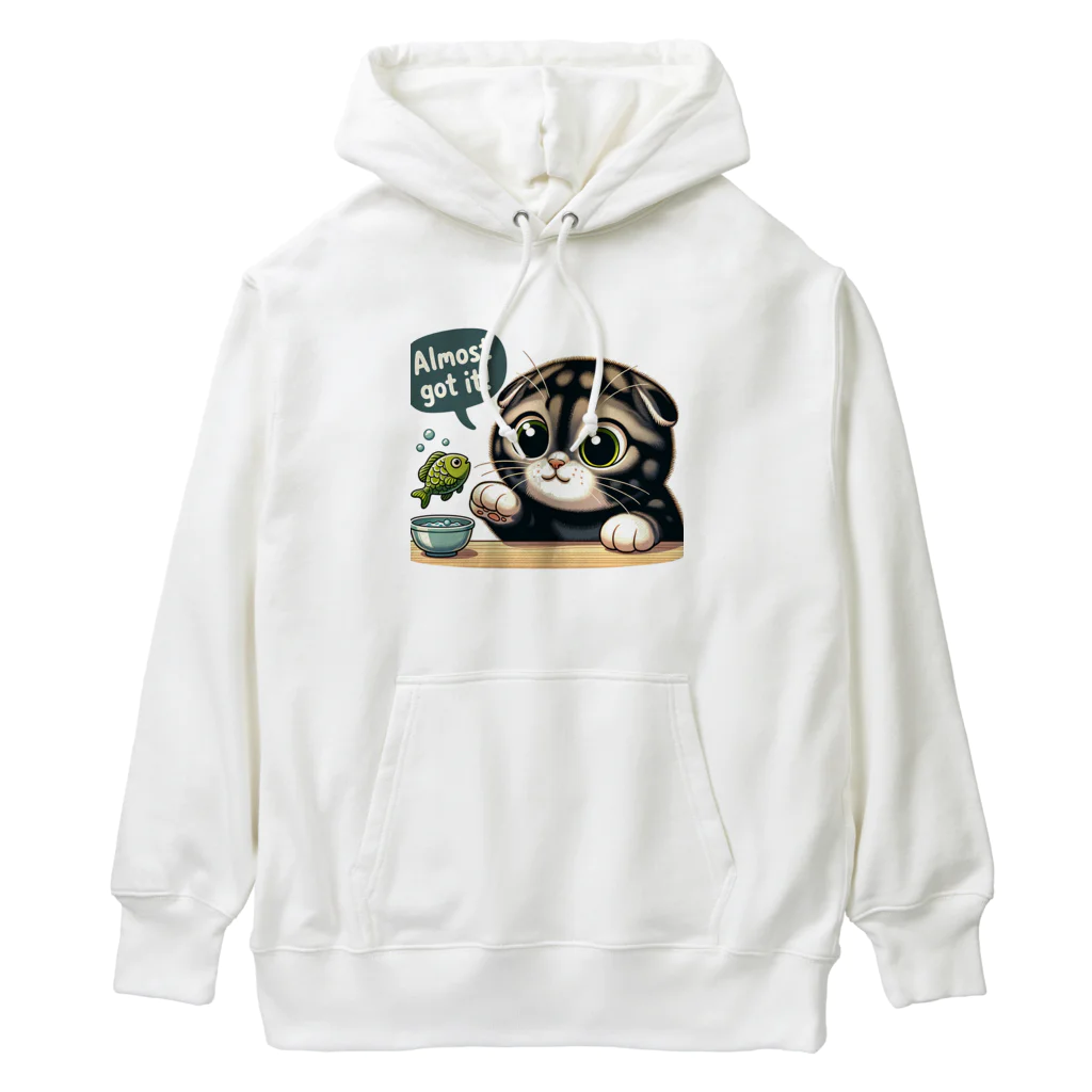 amakanaのまる耳ねこのほっこり時間 Heavyweight Hoodie