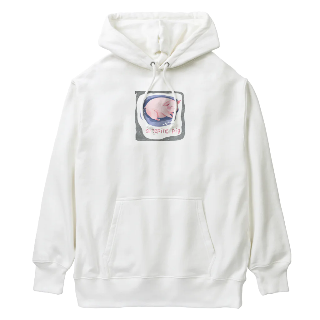 soraseaの寝てるぶたちゃんグッズ Heavyweight Hoodie