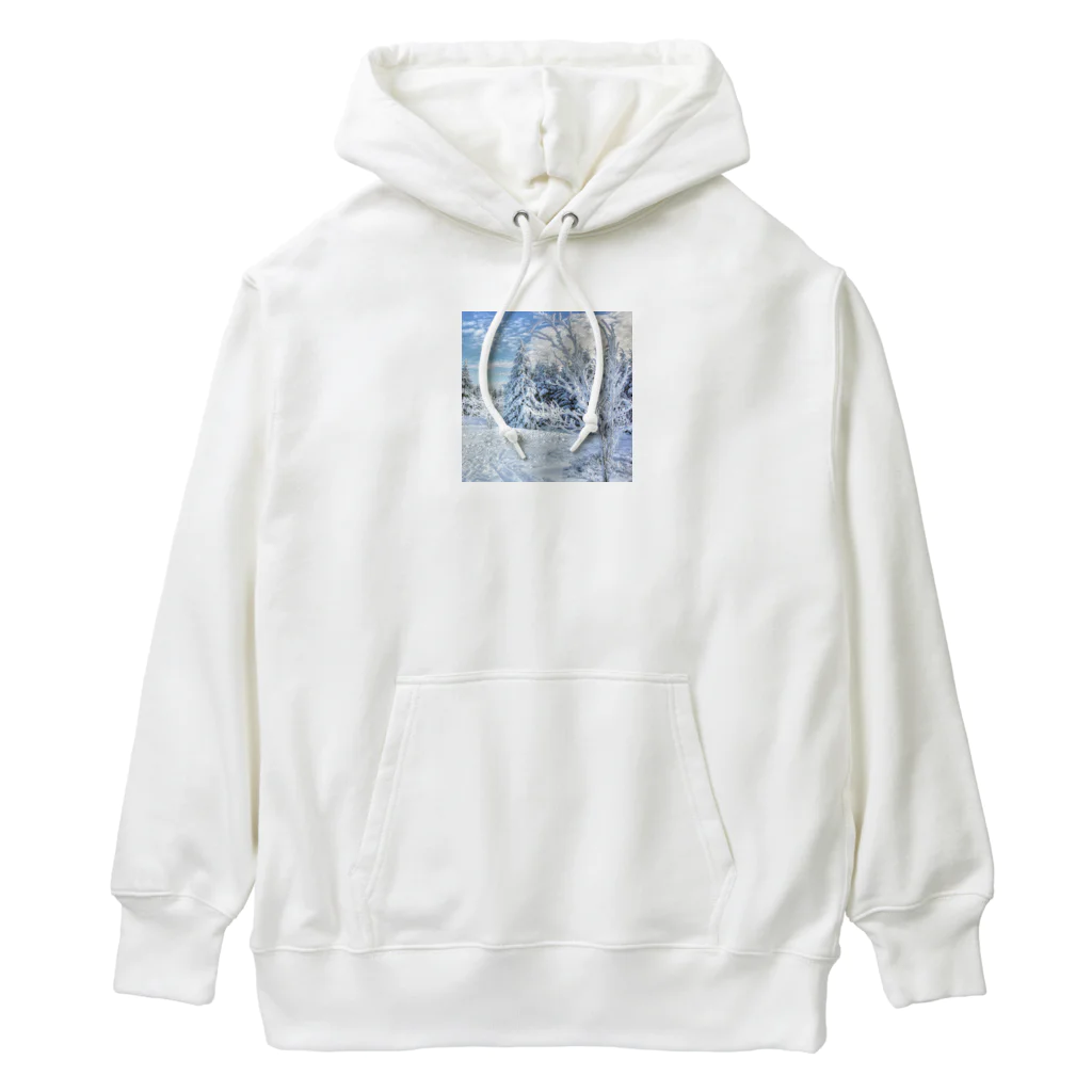 白銀屋の美しい冬の景色 Heavyweight Hoodie