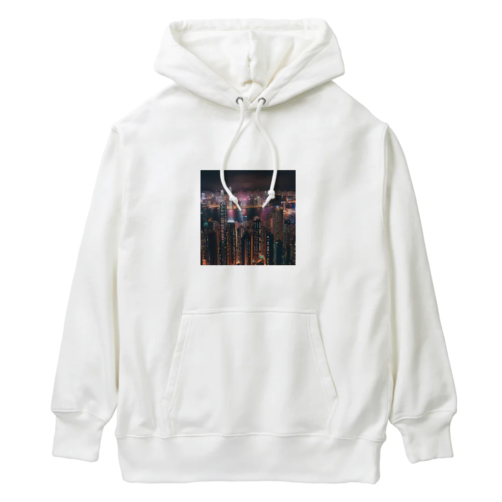 しゅ～とshopの香港の夜景グッズ Heavyweight Hoodie