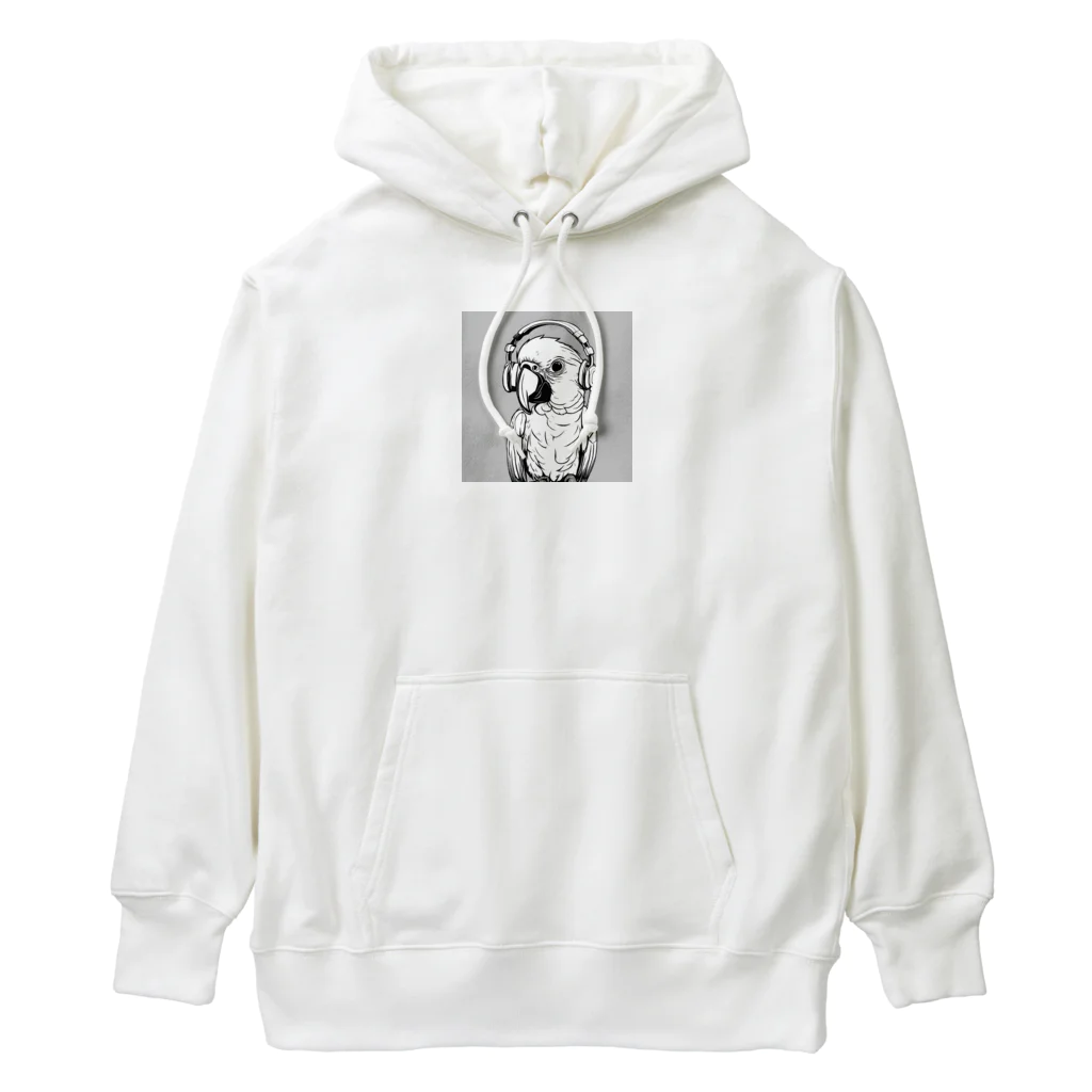 びとらびのアンニュイなヘッドホンオウムちゃんの音楽日常 Heavyweight Hoodie