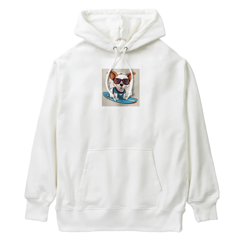 With-a-smileのサーフィン犬 Heavyweight Hoodie