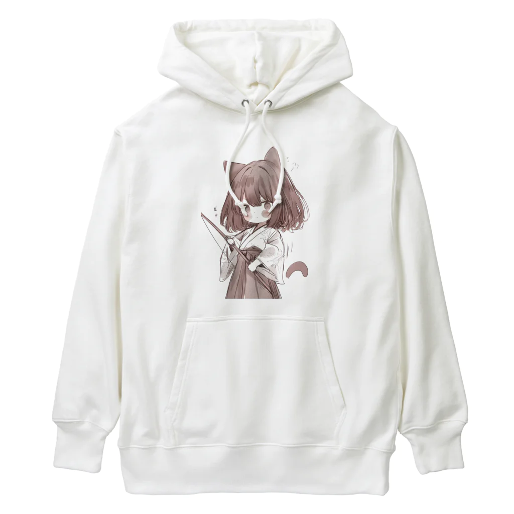 yudu910のネコ耳弓道部 Heavyweight Hoodie