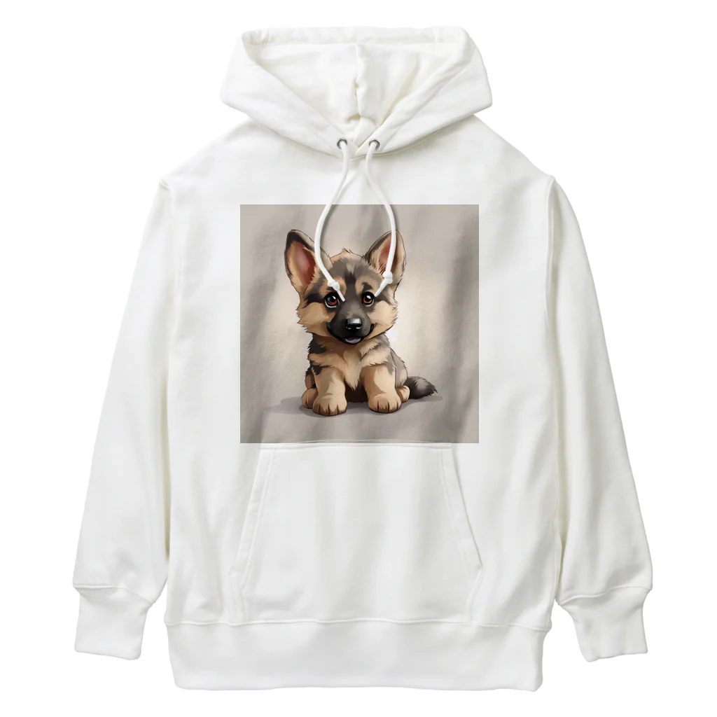 SAKU_Shopのジャーマン・シェパードの子犬 Heavyweight Hoodie