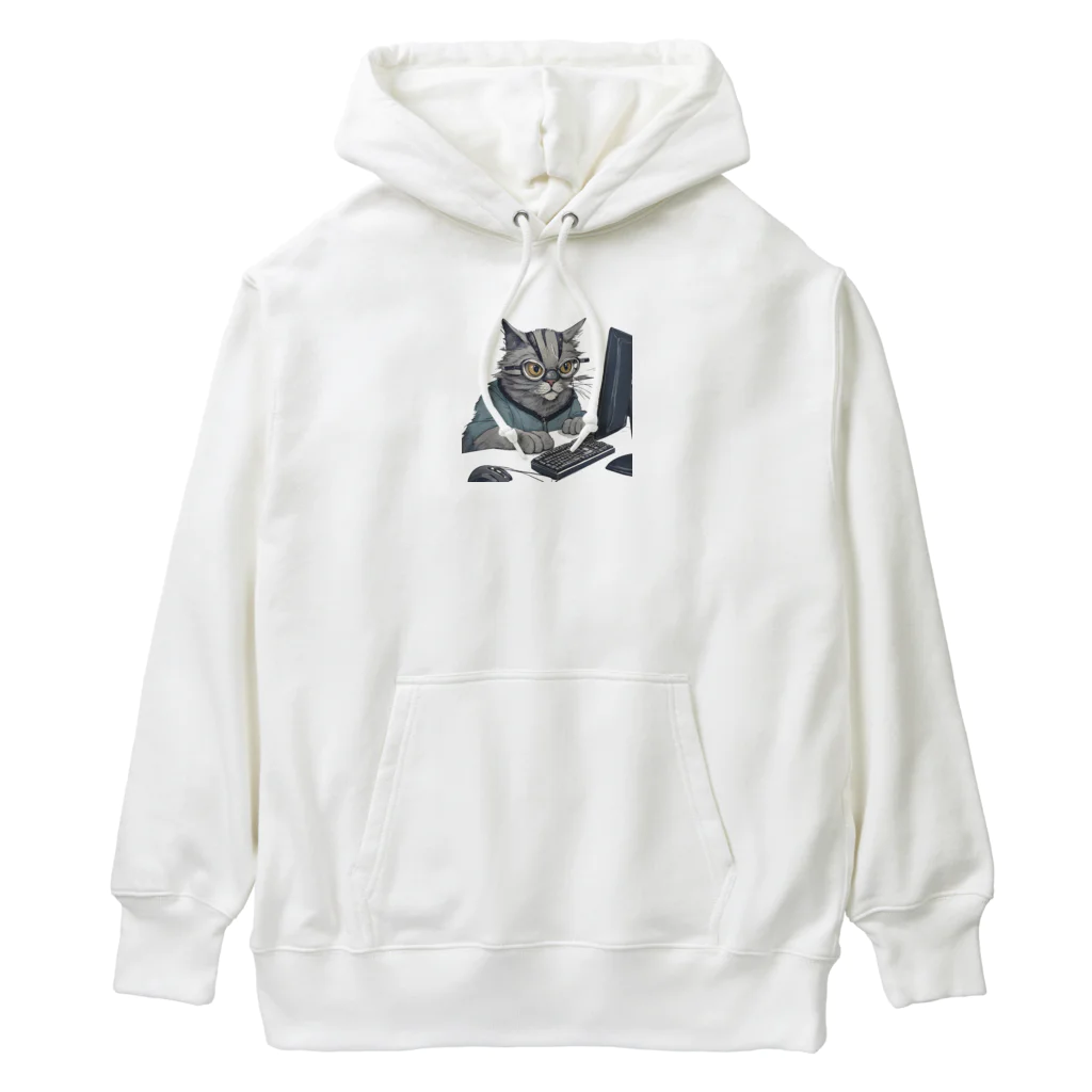 猫の森の開発者猫 Heavyweight Hoodie