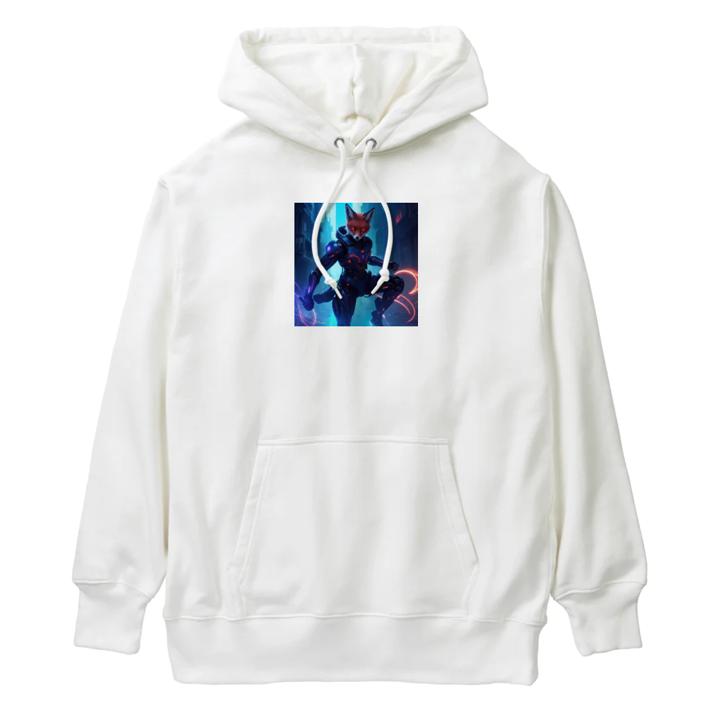 ZZRR12のメカニカル・キツネの都市探索」: "Mechanical Urban Fox Exploration" Heavyweight Hoodie