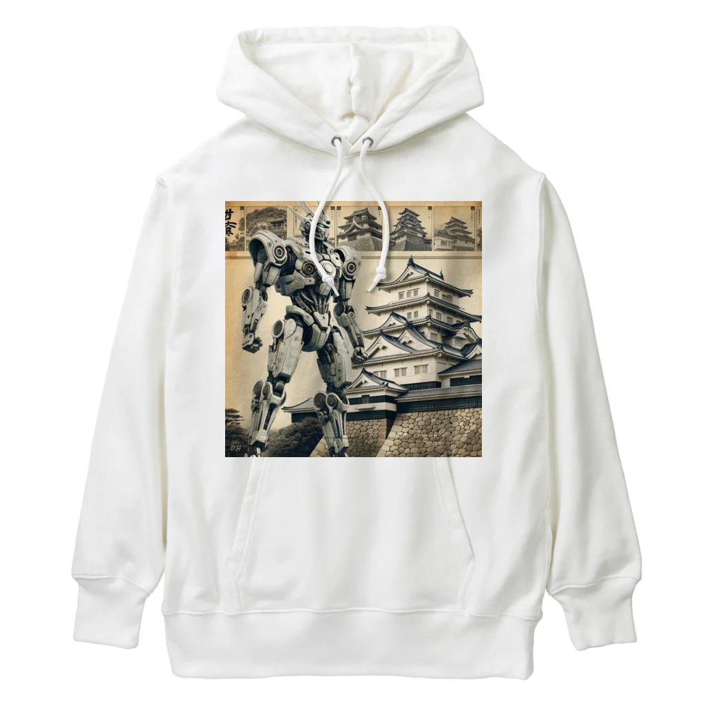 こまイヌ屋たちの彦根城ロボ Heavyweight Hoodie