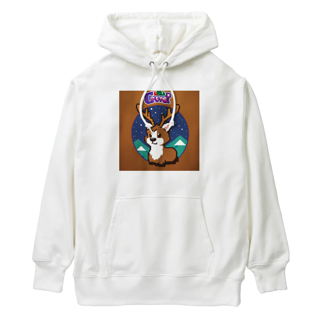 おしゃれなグッズ集のトナカイのドット絵　トナドット Heavyweight Hoodie