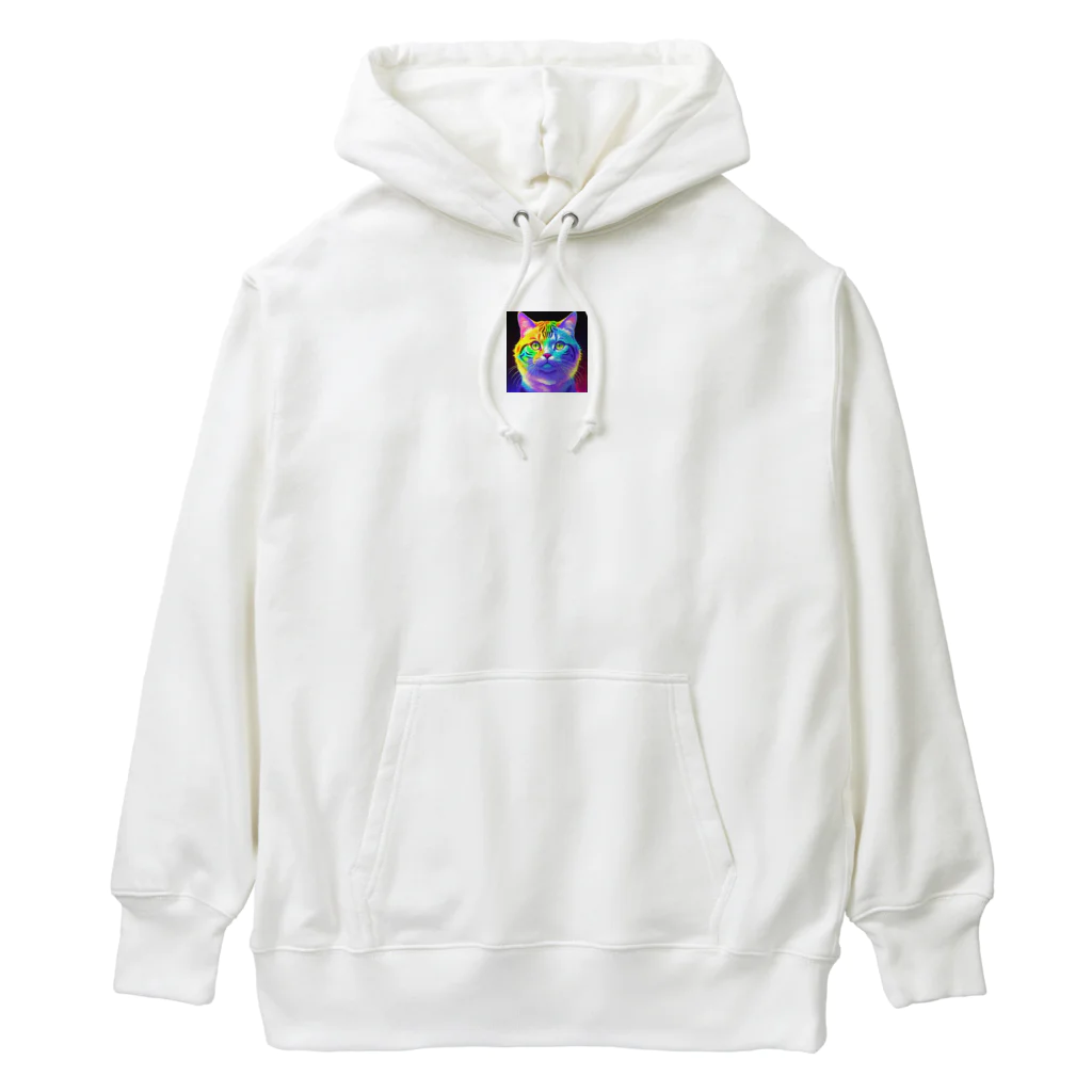 629_CAT_ARTのカラフルサイバーキャット vol3 Heavyweight Hoodie