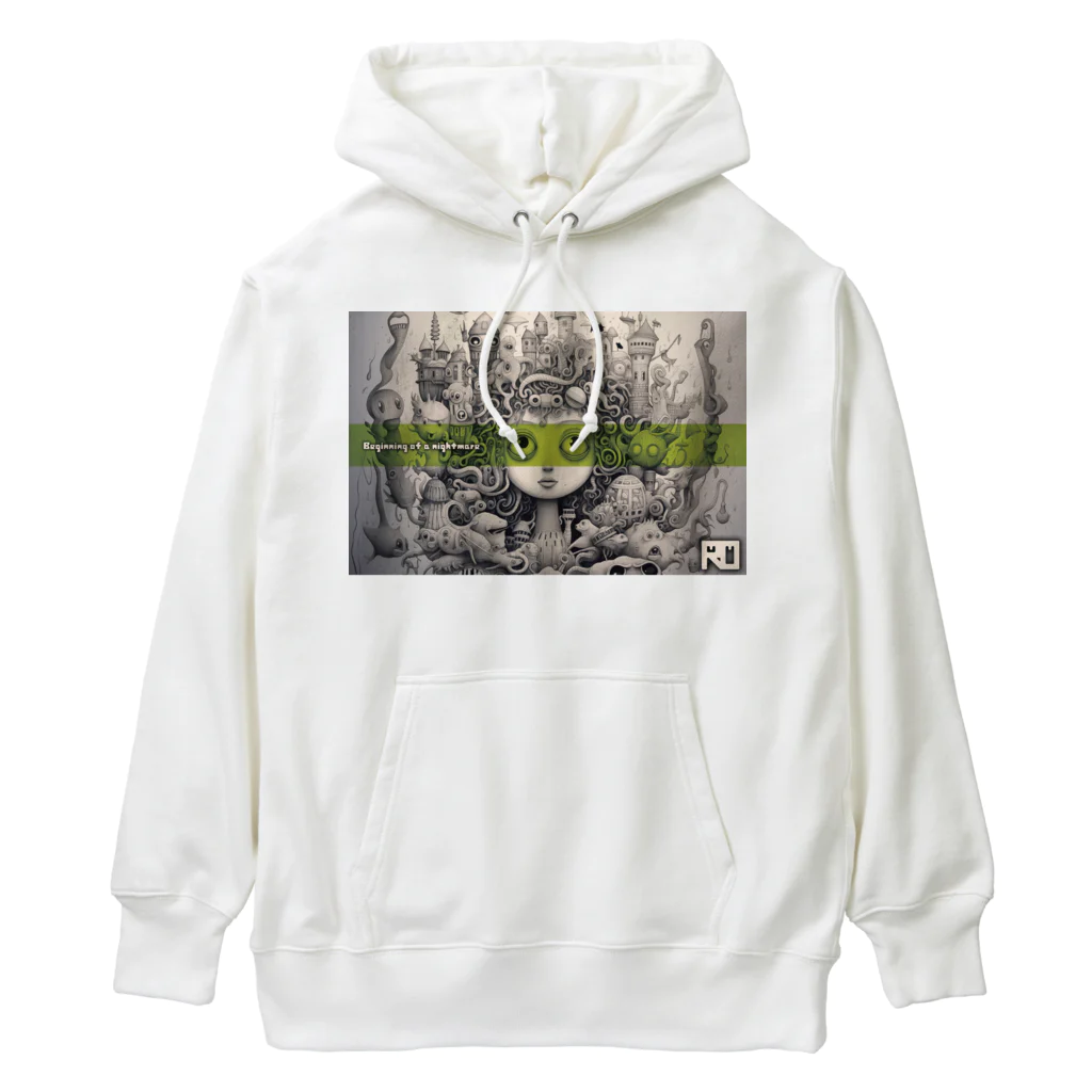 ROのBeginning of a nightmare 2 (Green Line) Heavyweight Hoodie