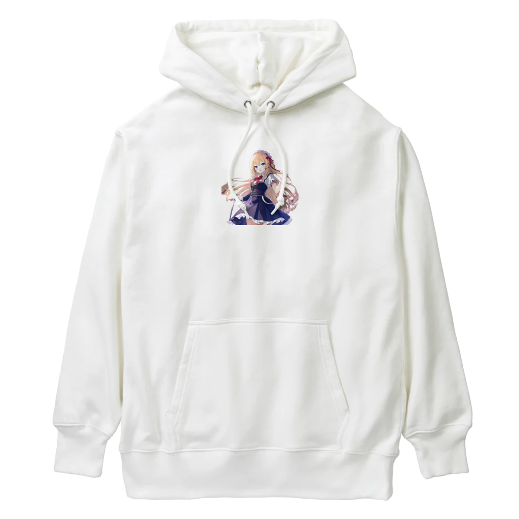 かわいい女の子とシュールな絵のアリスマーガレットちゃん Heavyweight Hoodie