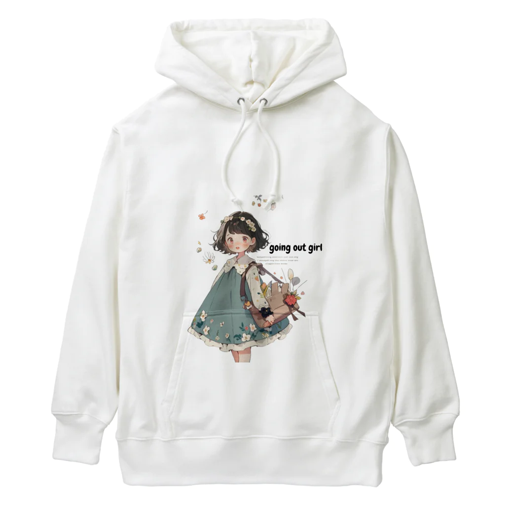 piyotanpiのgoing out girl Heavyweight Hoodie