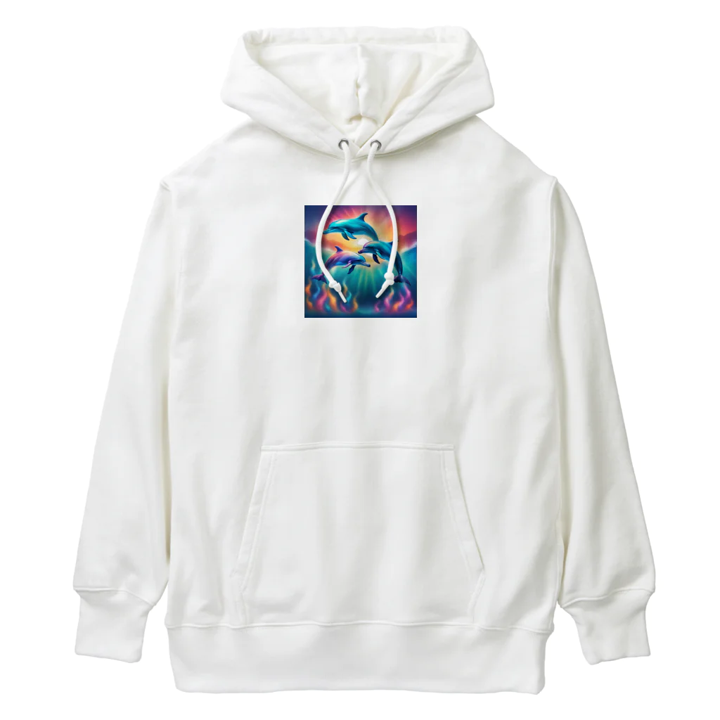 スプラッシュルークのイルカのイラストグッズ Heavyweight Hoodie