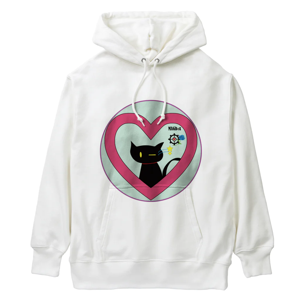 Amasyuiroのmagboxシリーズ　～ウィンク黒猫～ Heavyweight Hoodie