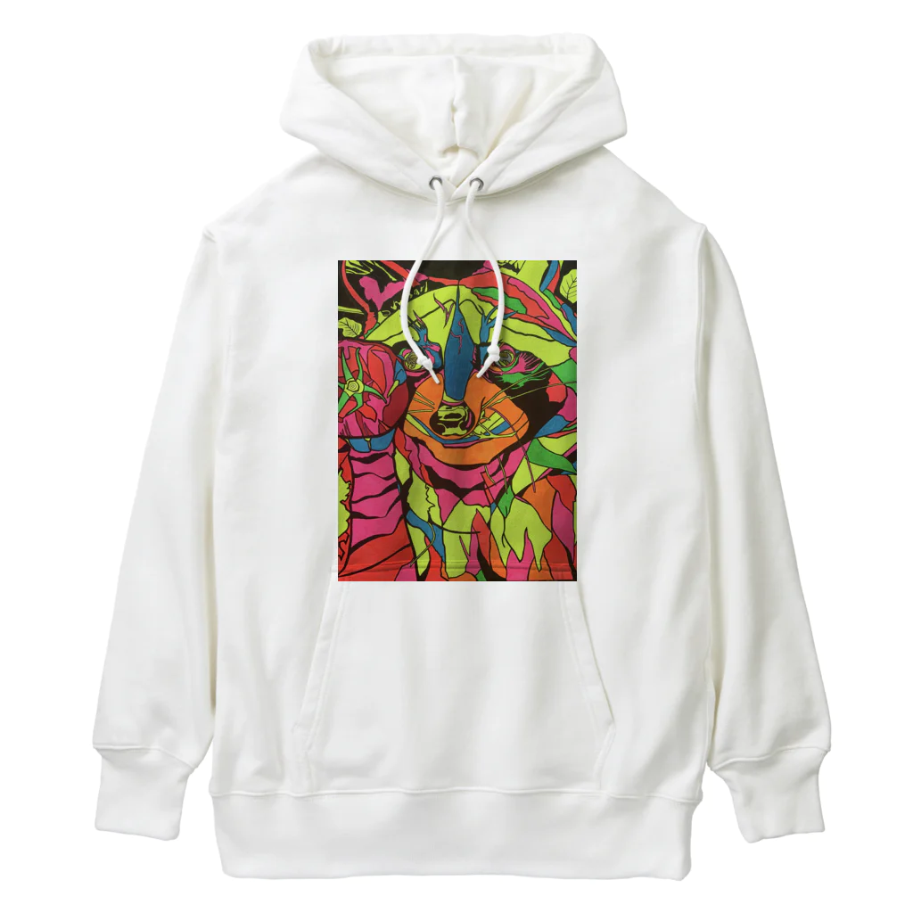 動物絵 Jamanakocic storeのトマトとアライグマカラフルアイテム Heavyweight Hoodie