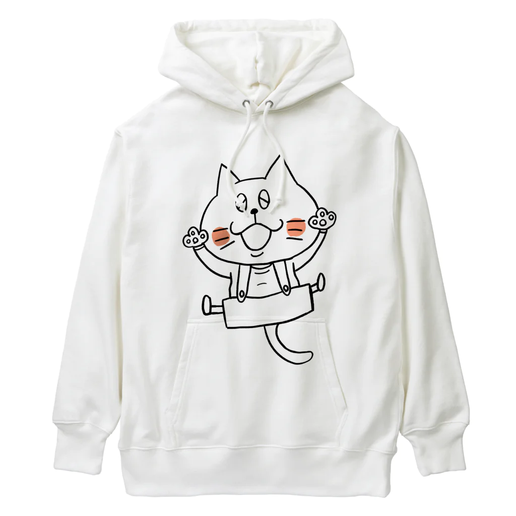 猫沢商店の猫のボン太グッズ（黒線） Heavyweight Hoodie