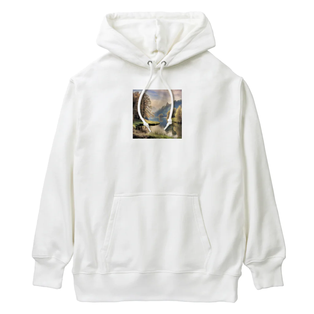 maikoのショップの静かな川辺の風景 Heavyweight Hoodie