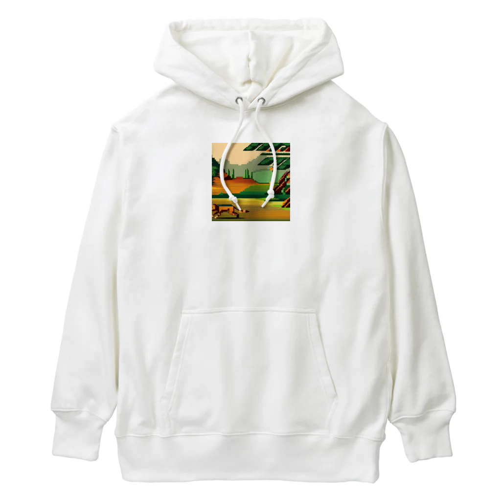 lallypipiのドット柄の世界「野生の王国」グッズ Heavyweight Hoodie