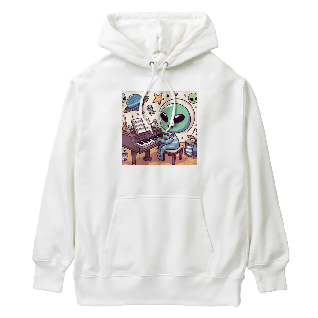 おふざけのピアノ弾く宇宙人 Heavyweight Hoodie