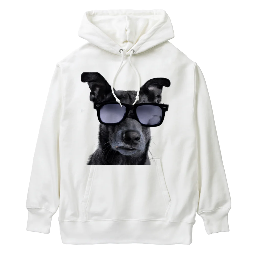 dogstagram.jpのサングラスをかけた犬 Heavyweight Hoodie