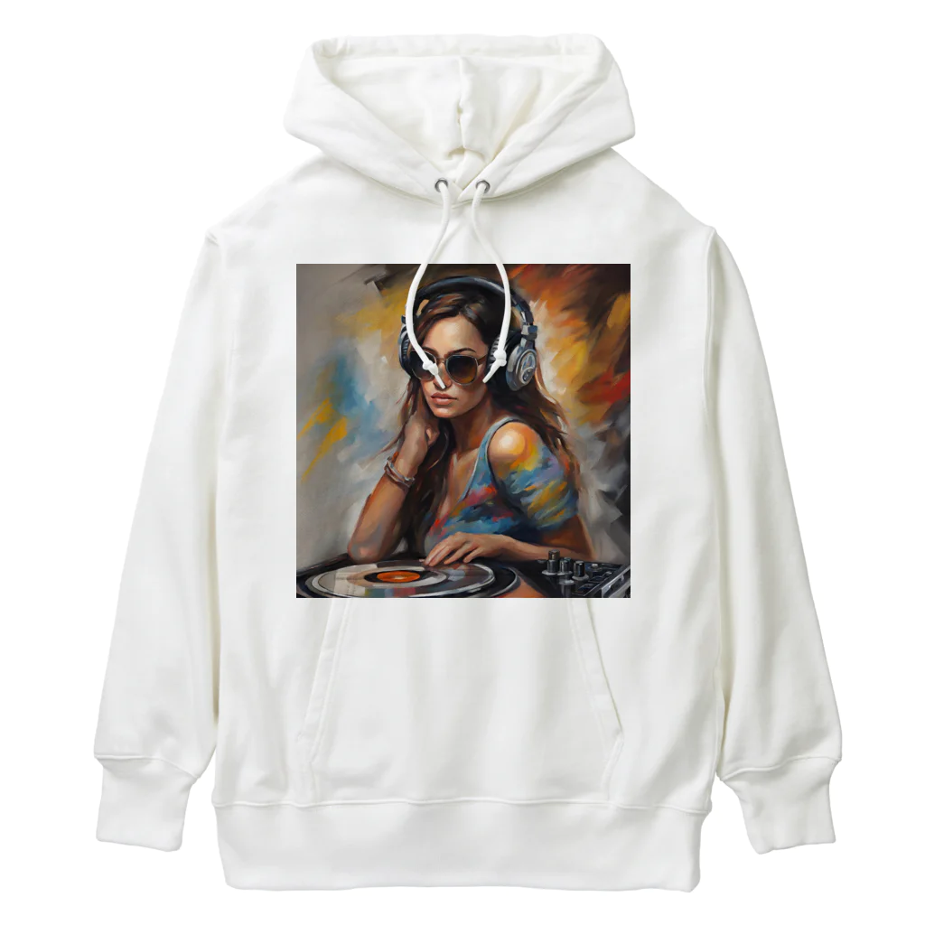 Olivi　StyleのDJ 女性イラスト Heavyweight Hoodie