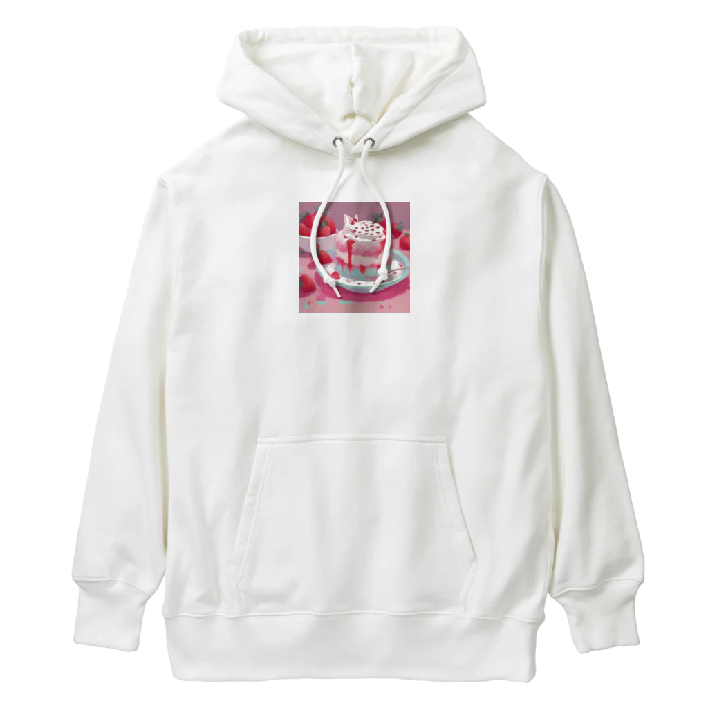 uchakyumaのいちごケーキにネコ Heavyweight Hoodie