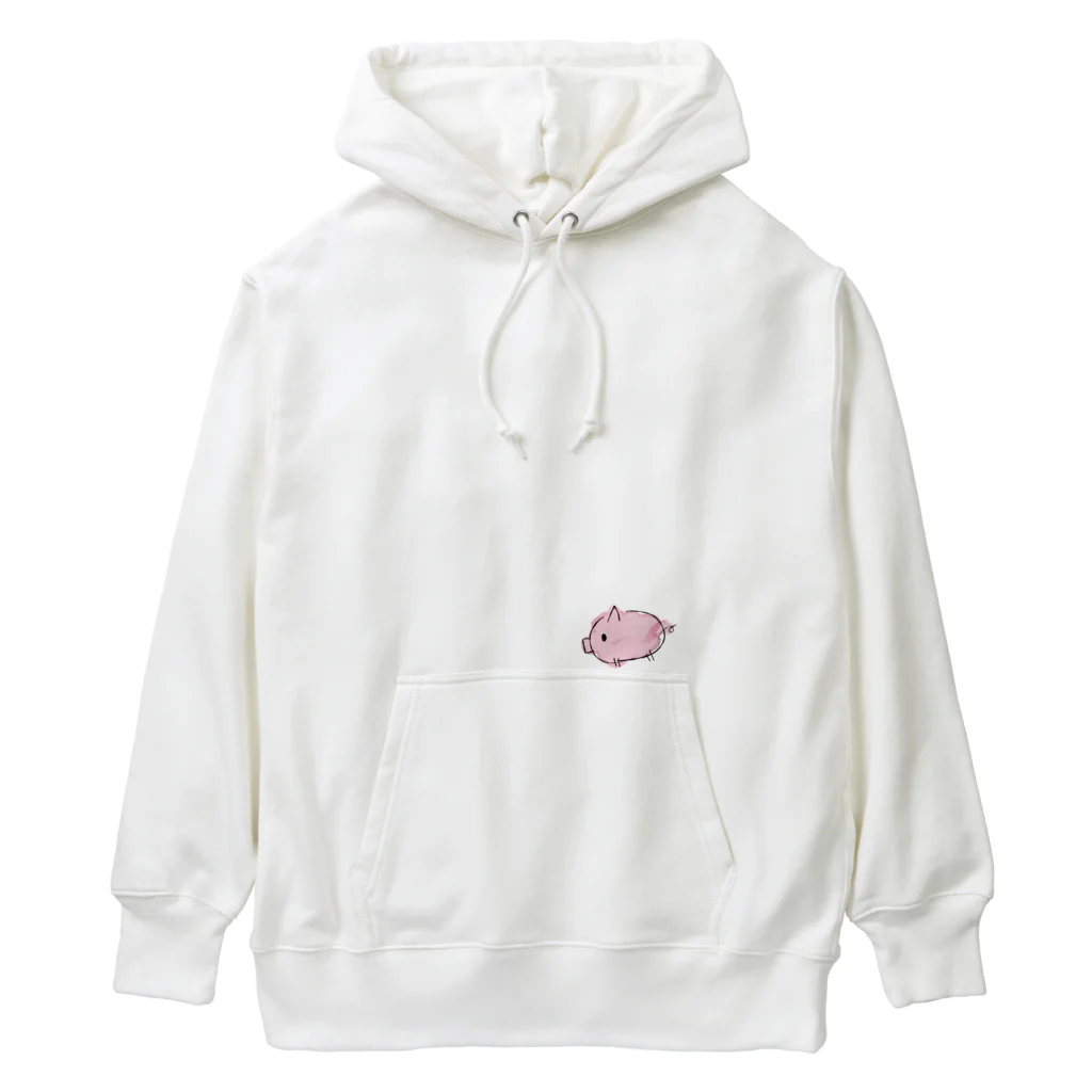 【雑貨・衣類】黒柳屋総本店のコトコト歩く！子豚のブー子 Heavyweight Hoodie