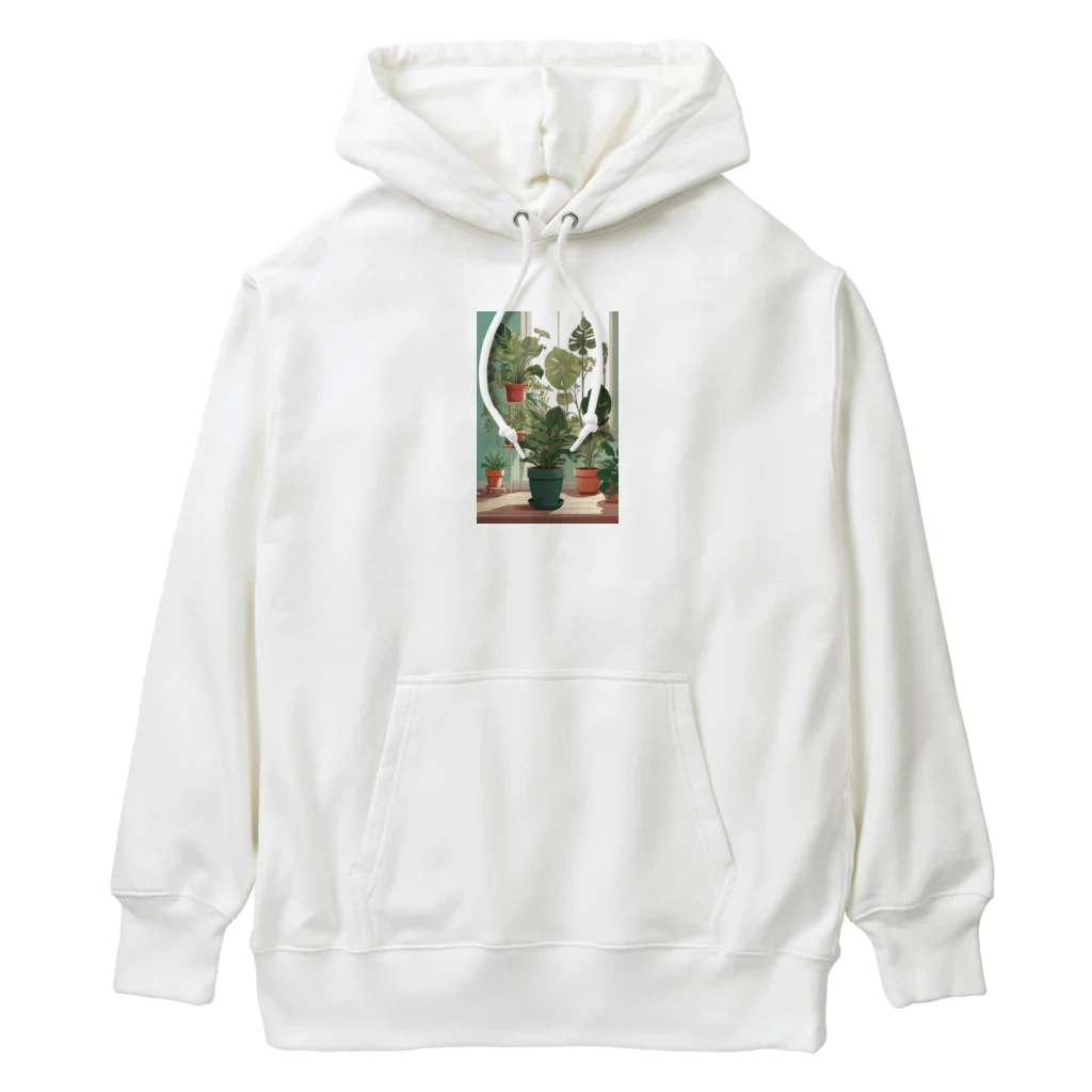 kamako-0608の観葉植物のイラスト Heavyweight Hoodie