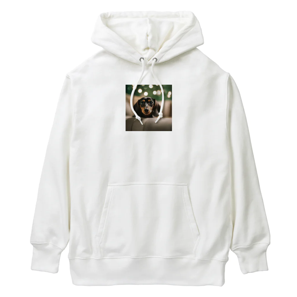 じじのこちらを見つめるダックス Heavyweight Hoodie