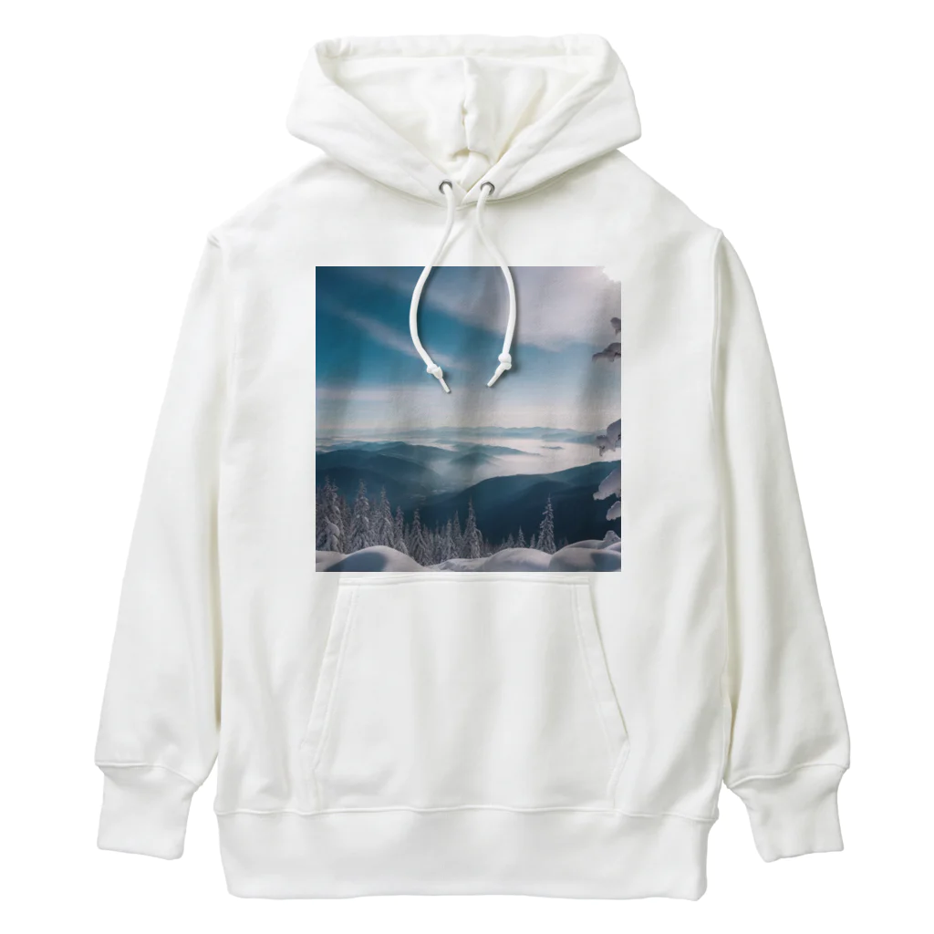 awawoの青空と山の風景 Heavyweight Hoodie