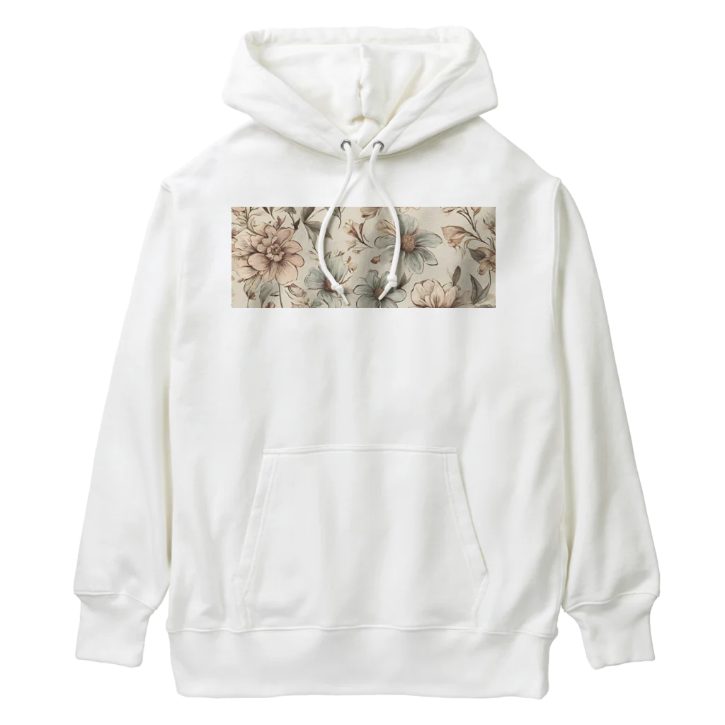 花柄グッズ専門店の淡い花柄 上品 大人っぽい Heavyweight Hoodie