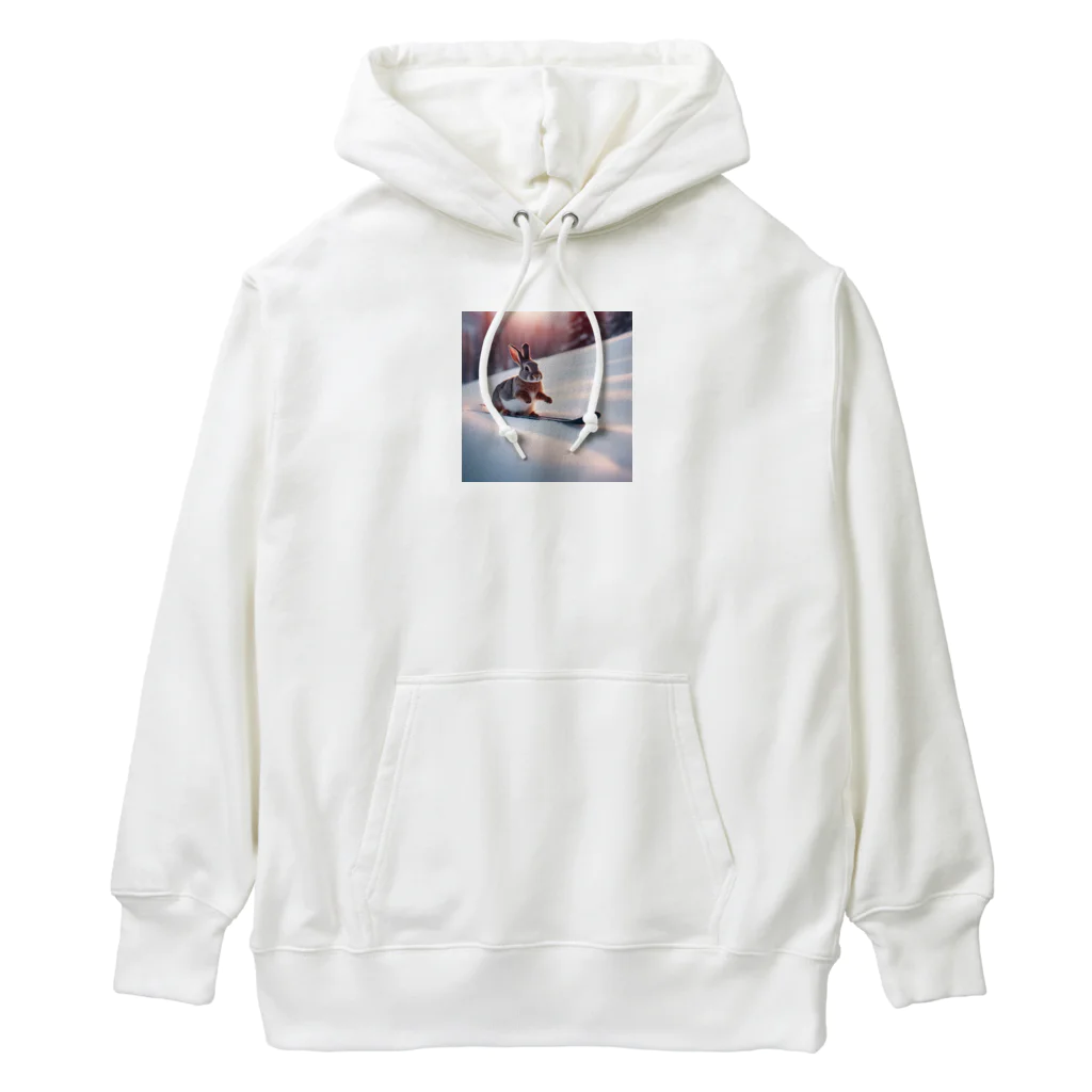 peinto888のスキーうさちゃん Heavyweight Hoodie