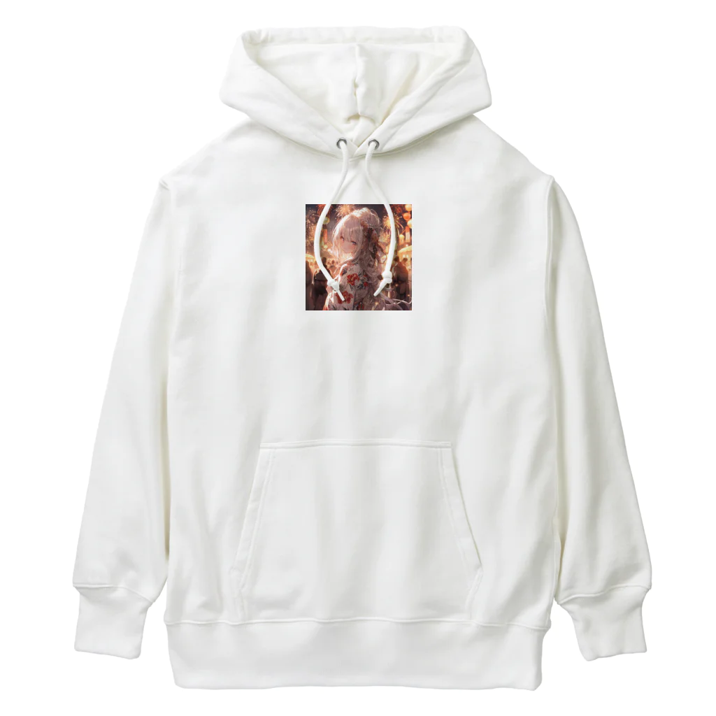 シルバームーンコーストの銀髪美女 シリーズ2 in 花火大会 Heavyweight Hoodie