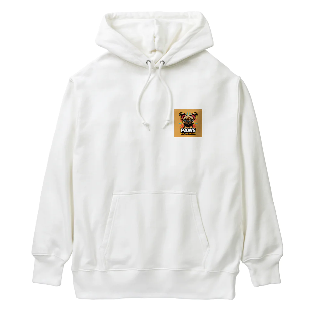 Urban pawsのパグチワワ「Paws of Power」 Heavyweight Hoodie