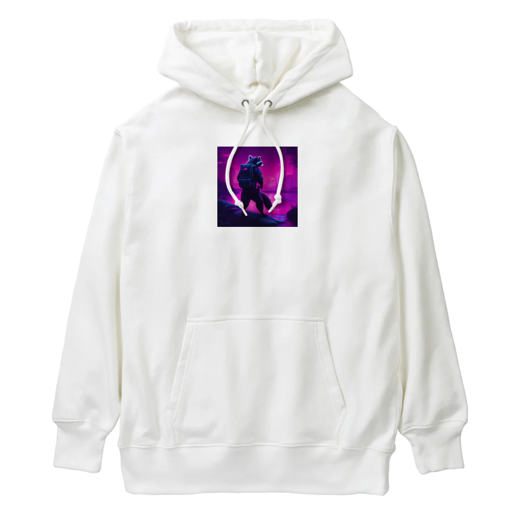 AnKatsuの都会を目指すアライグマ Heavyweight Hoodie