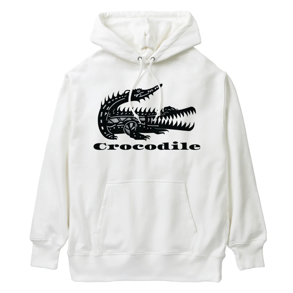 ファンシーTシャツ屋のトライバルクロコダイル Heavyweight Hoodie