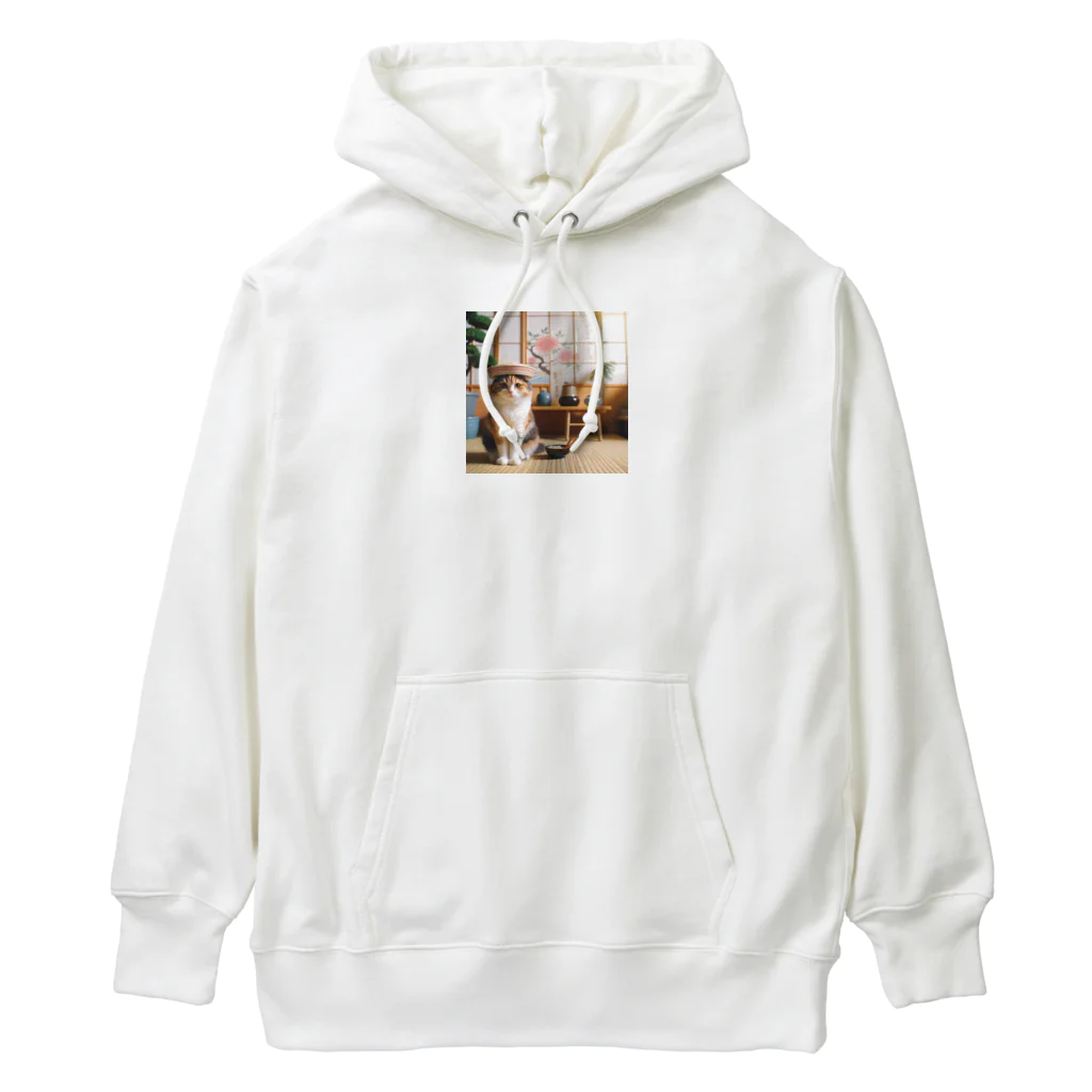 ベルギービールバー麦酒本舗公式グッズのラーメン猫３ Heavyweight Hoodie