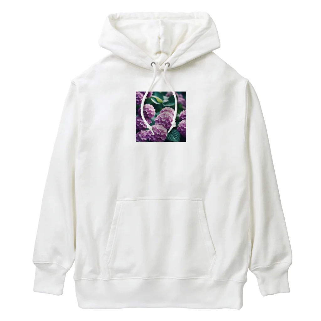 neat55のアジサイの球状の花房 Heavyweight Hoodie