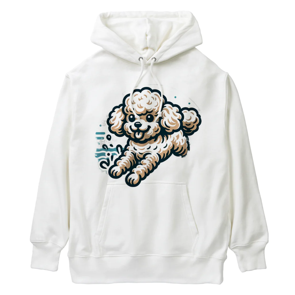 Tokyo_Doodleのもふもふアプリコット　トイプードル　みずあそび Heavyweight Hoodie