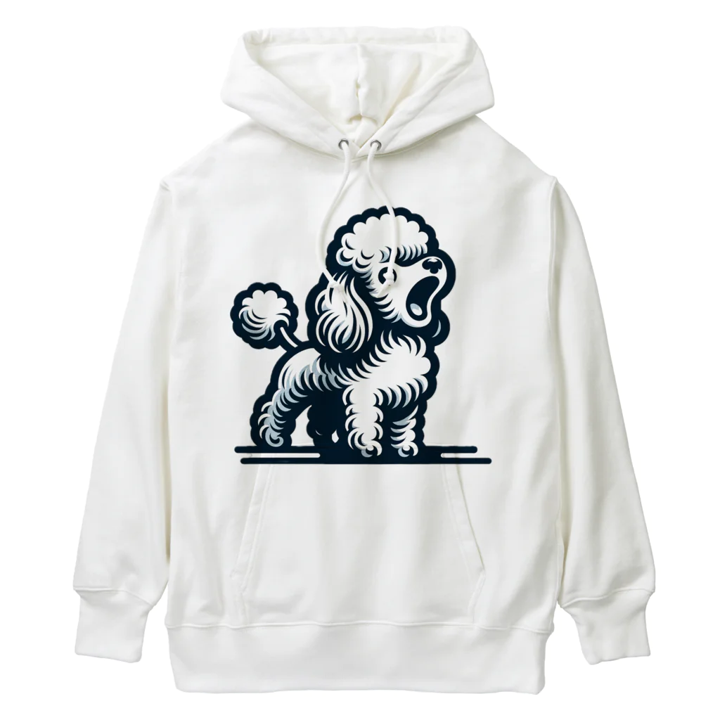 Tokyo_Doodleのもふもふアプリコット　トイプードル　ほえる Heavyweight Hoodie