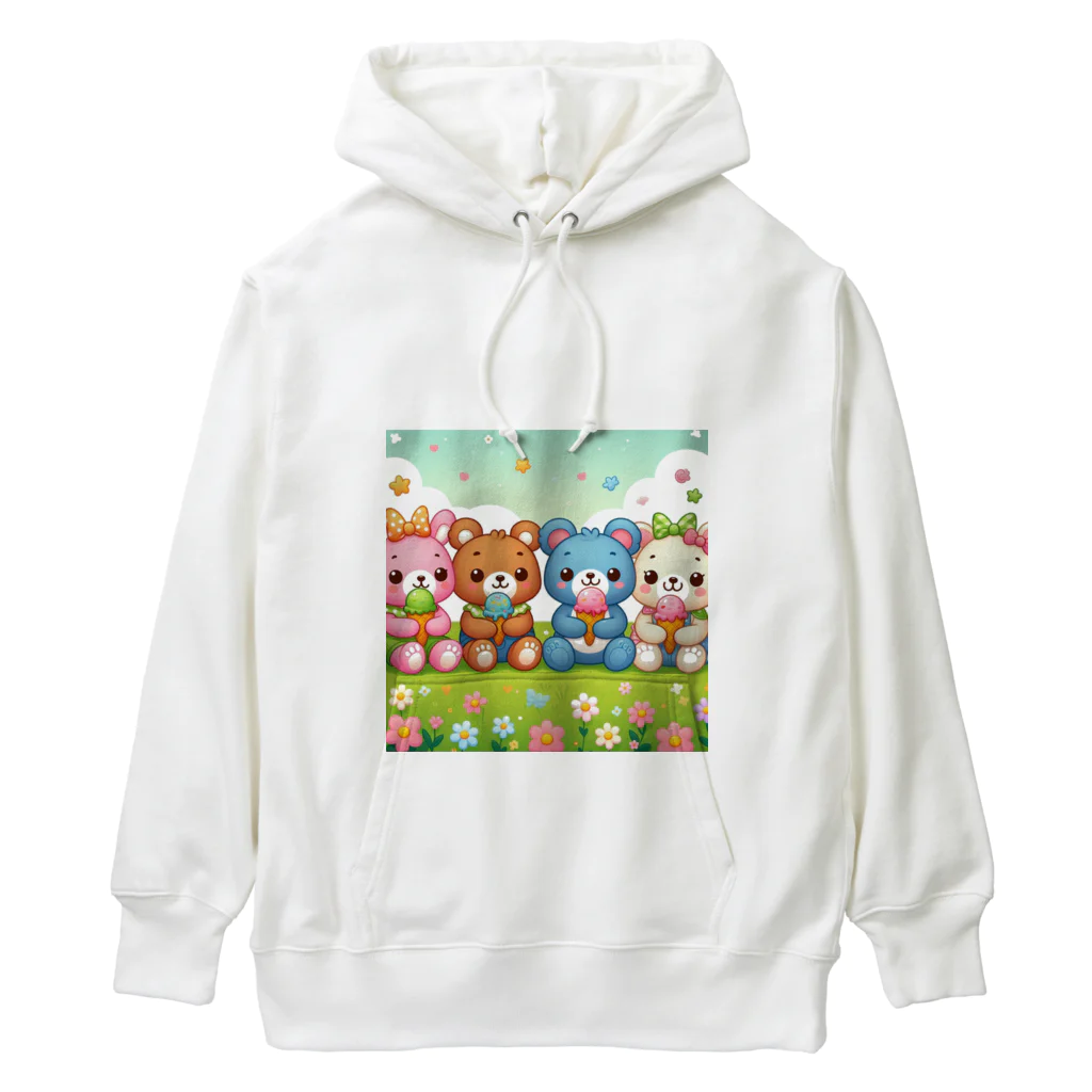 mitusan777の可愛いクマ４姉妹 Heavyweight Hoodie