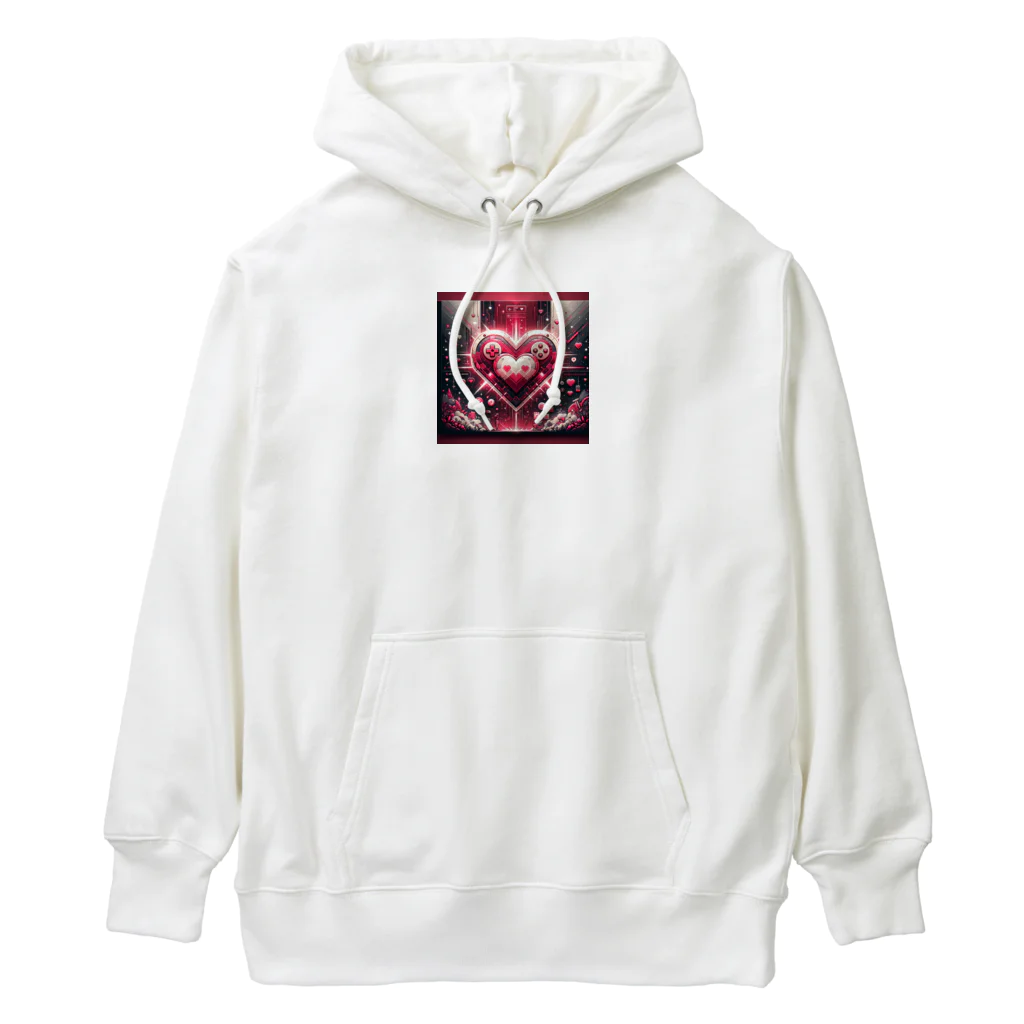 かんたん美人のメカハート Heavyweight Hoodie