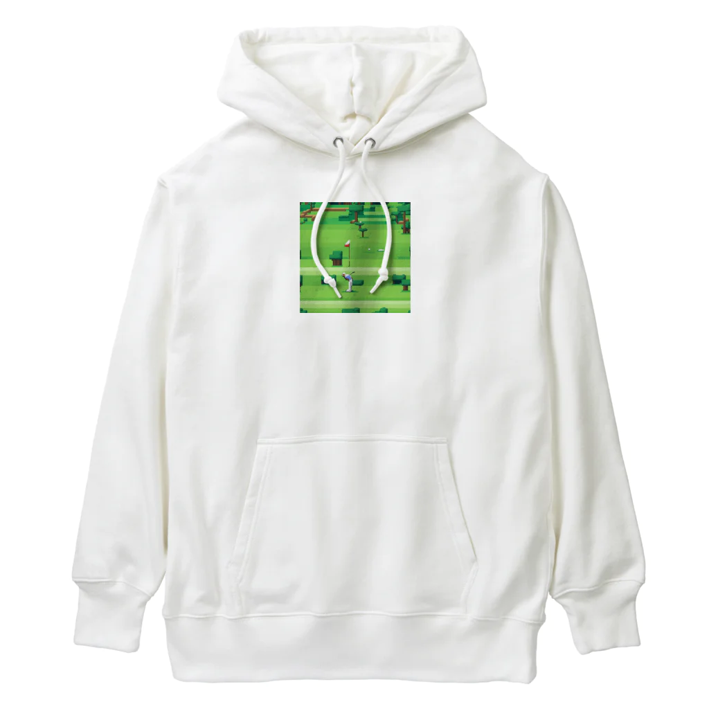 クロスクリエイティブのゴルフをするゴリラ Heavyweight Hoodie