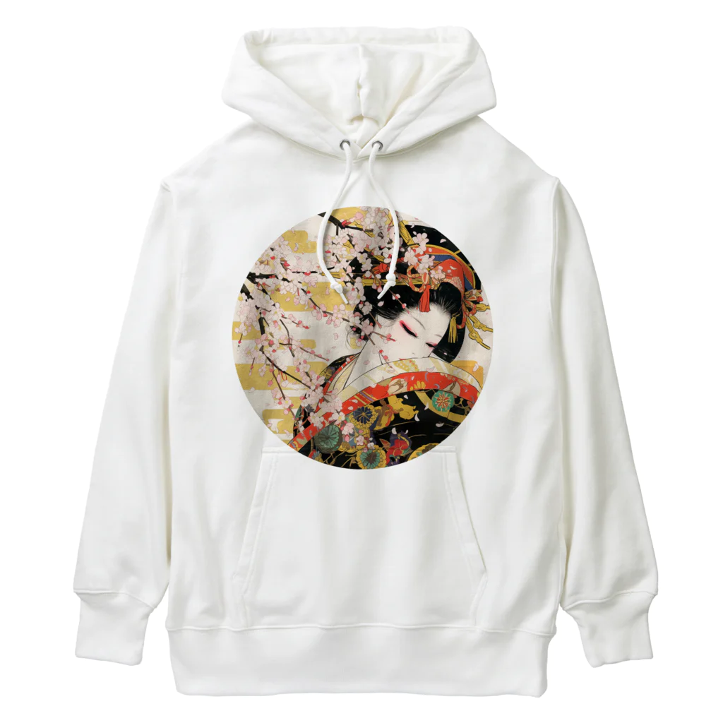 manyou-lab_Ukiyo-eの浮世絵 美人画 Ukiyoe beauty painting [UB-NIJI06-SR001-0004] Heavyweight Hoodie