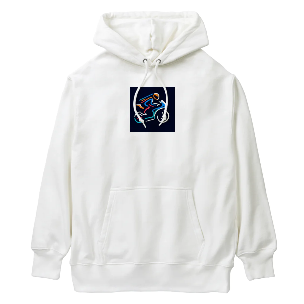 justraverのラインアートバイク（スーパーバイク） Heavyweight Hoodie